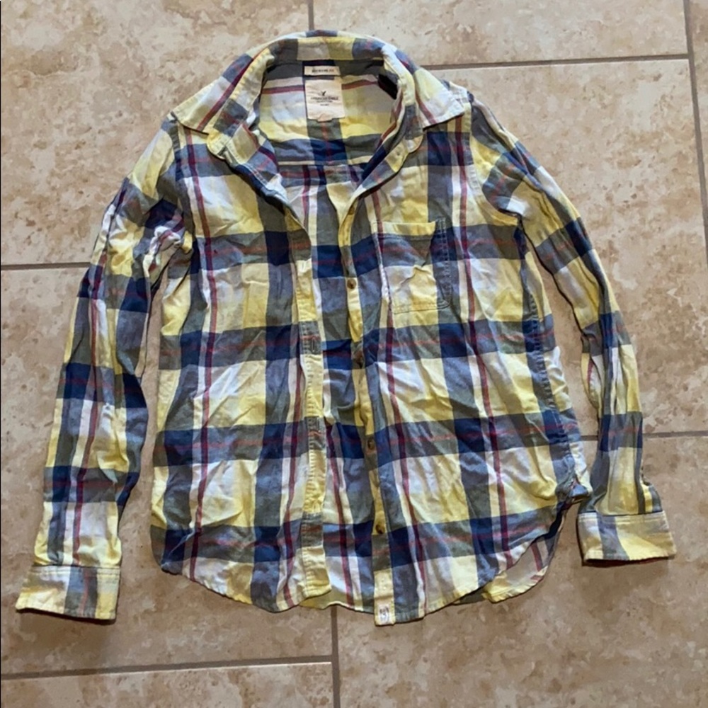 Boyfriend Fit American Eagle Button Up
